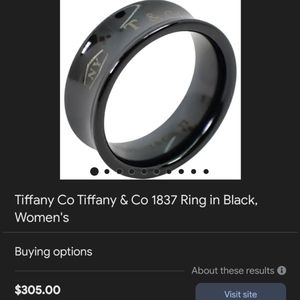COPY - Tiffany and Co black titanium ring size 9
